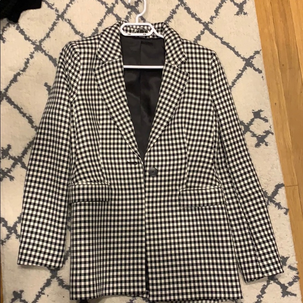 & Other Stories gingham blazer jacket